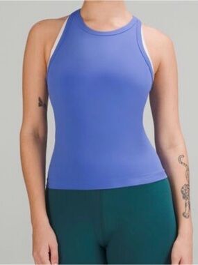 lululemon Align Waist-Length
Racerback Tank Top Blue High Neck